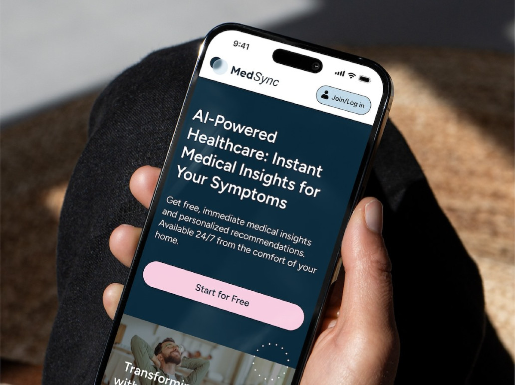 ai health startup MedSync mobile app branding