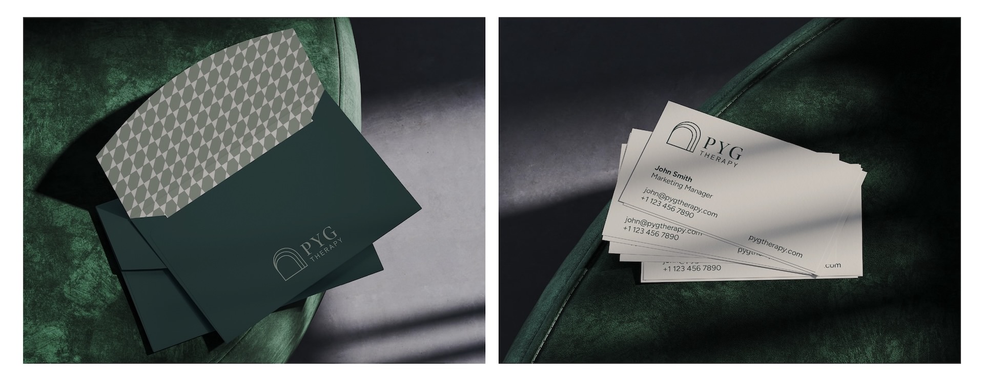 branding for therapy business envelope