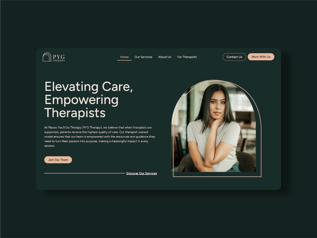 branding for therapy business web design desktop