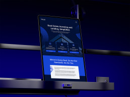 Web design for commercial real estate investment platform YIELDI tablet