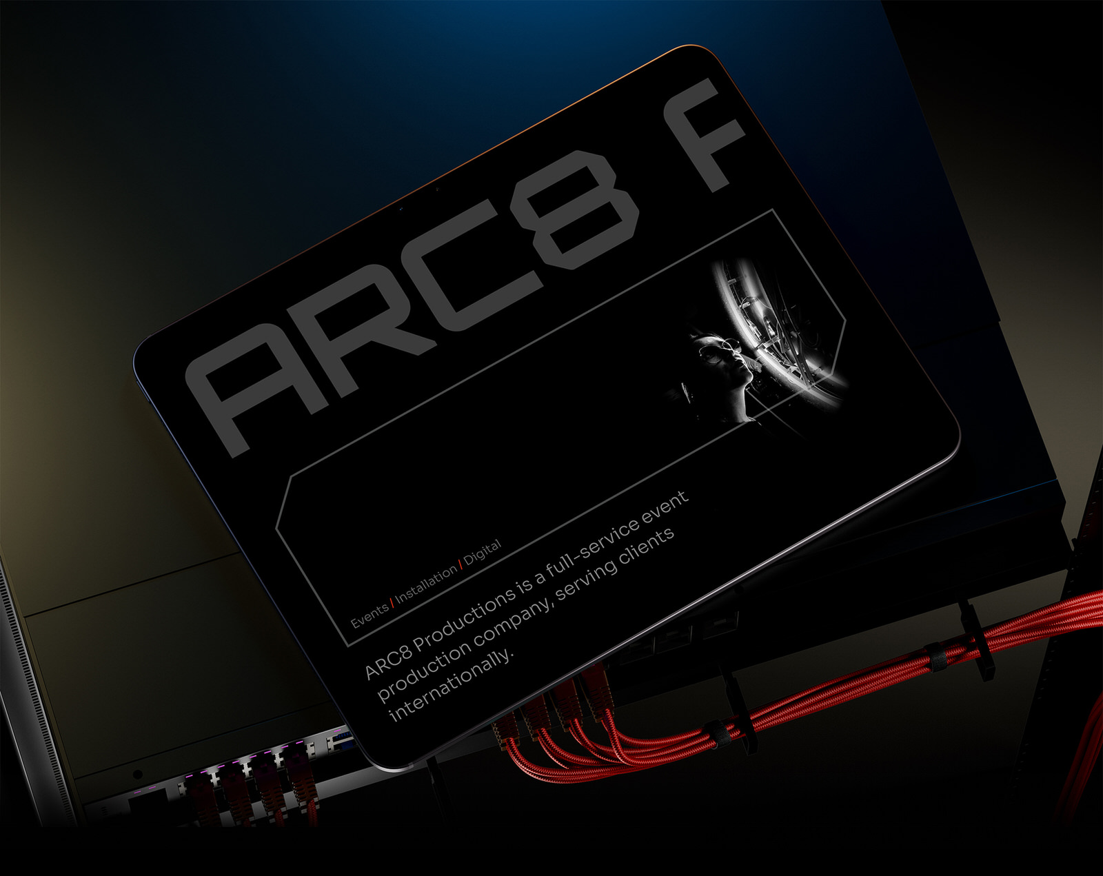 brandin and web design for event production ipad