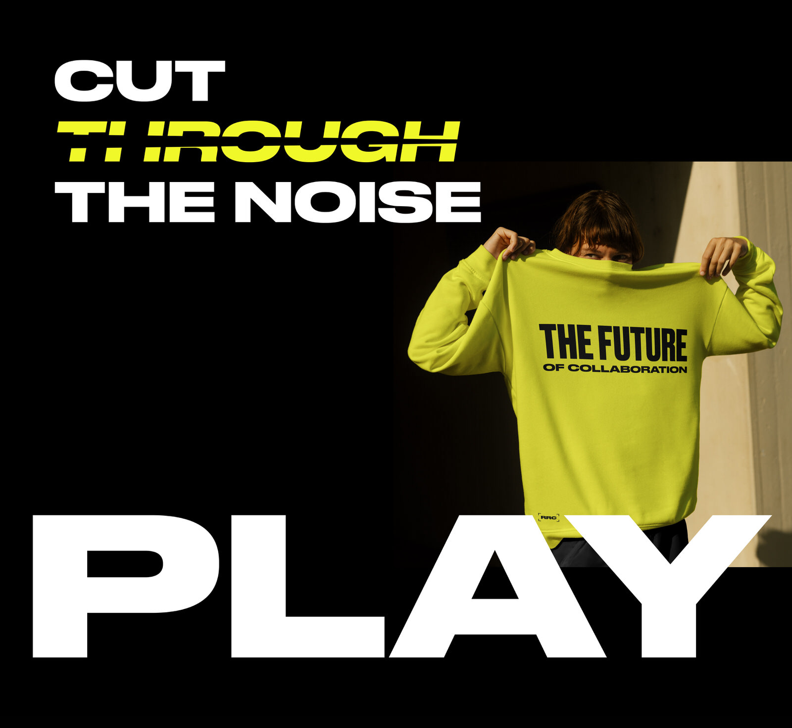 branding and web design for creative production company rubber ring creative sweater