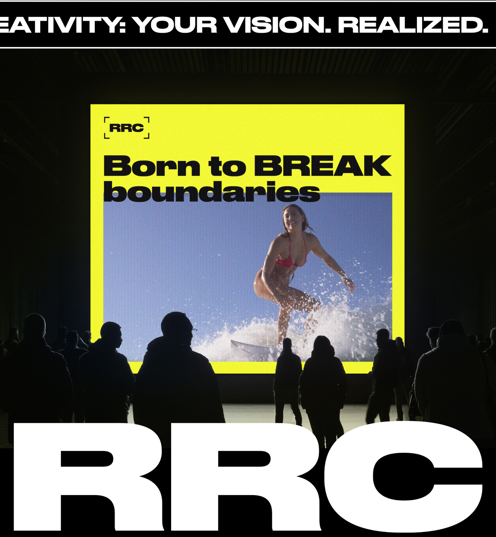 branding and web design for creative production company rubber ring creative large screen