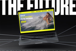 branding web design for creative production company rubber ring creative laptop